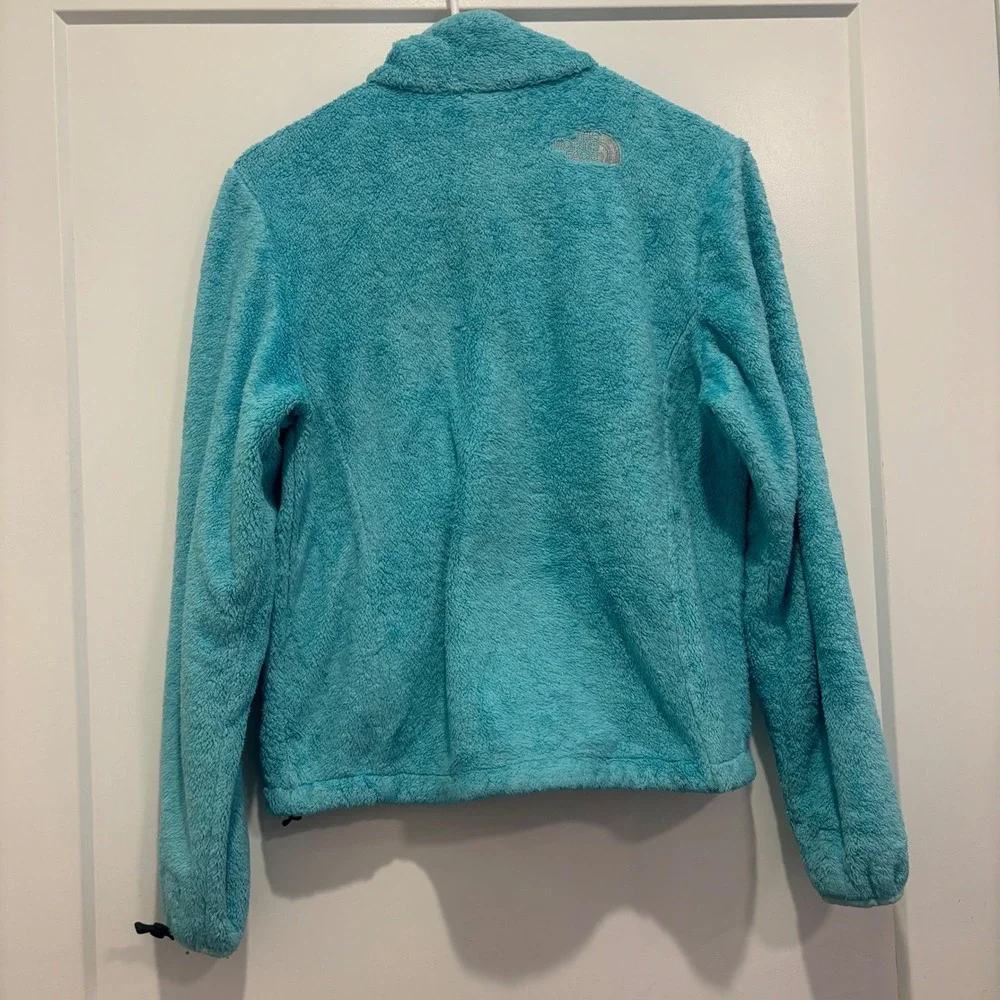 The North Face Osito Fleece Jacket Womens XS Turquoise Blue Full Zip Soft Fuzzy